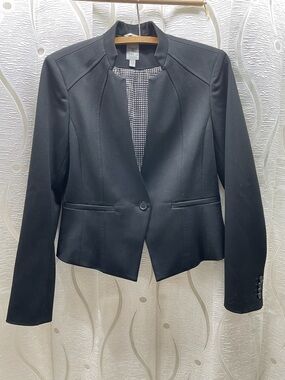 Tristan Blazer Women Size 8 Black Condition Tailored Stand Collar Jacket
